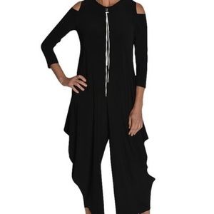 IC Collection Cold Shoulder Zip Jumpsuit  SZ L